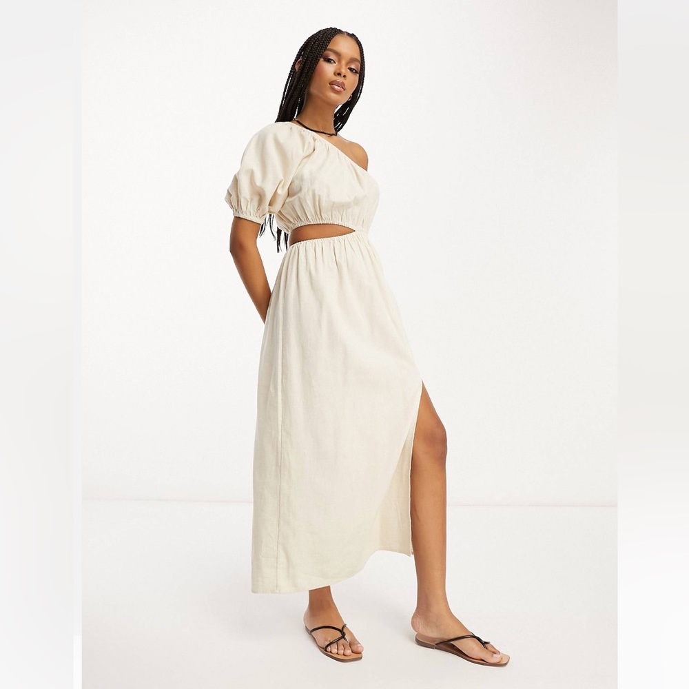 Asos design one shoulder midi dress size 2